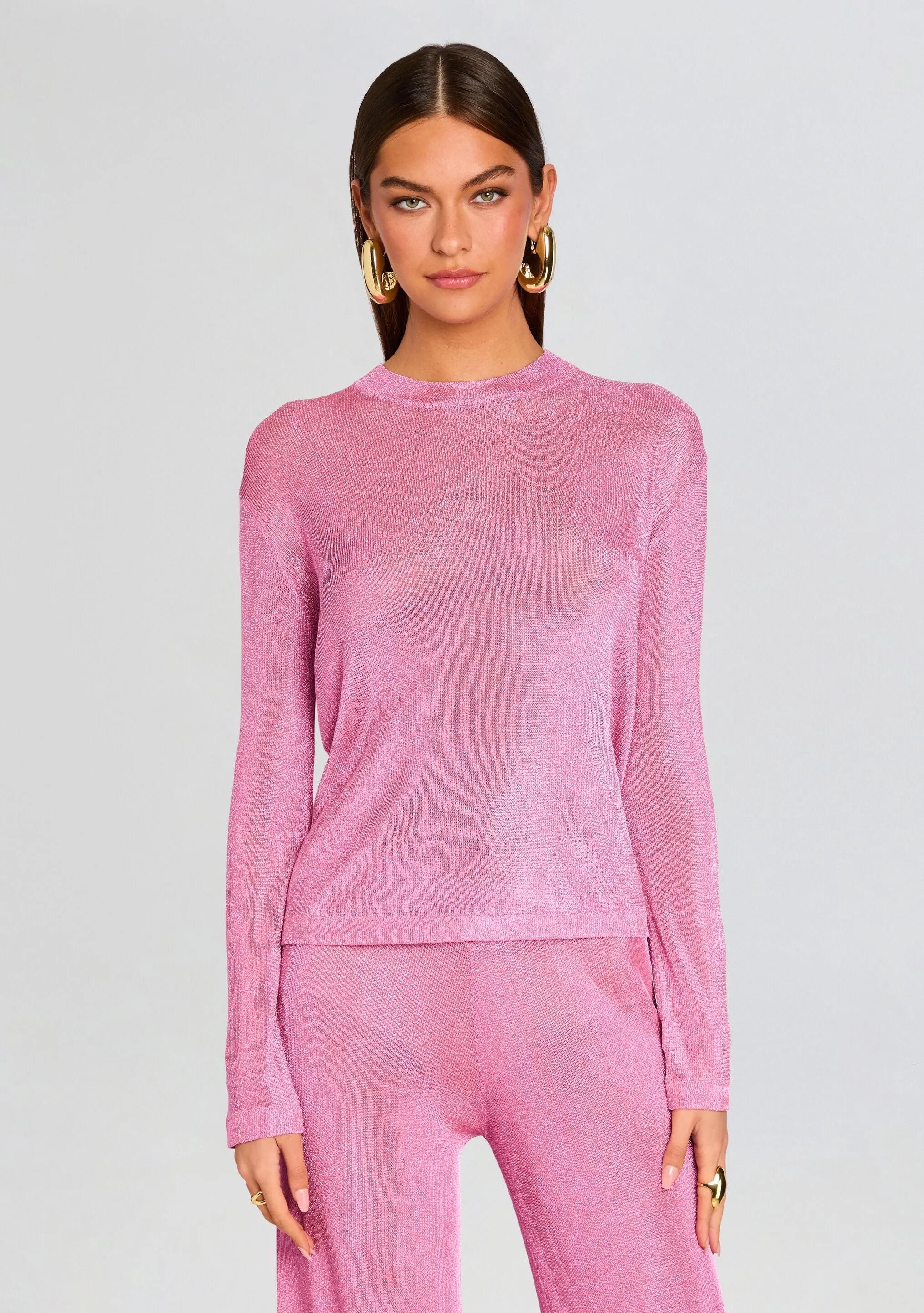 Hana Metallic Knit Top sold by Retrofete