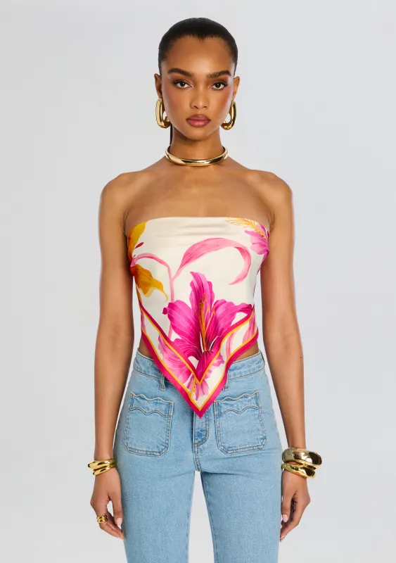 Alivia Silk Top sold by Retrofete