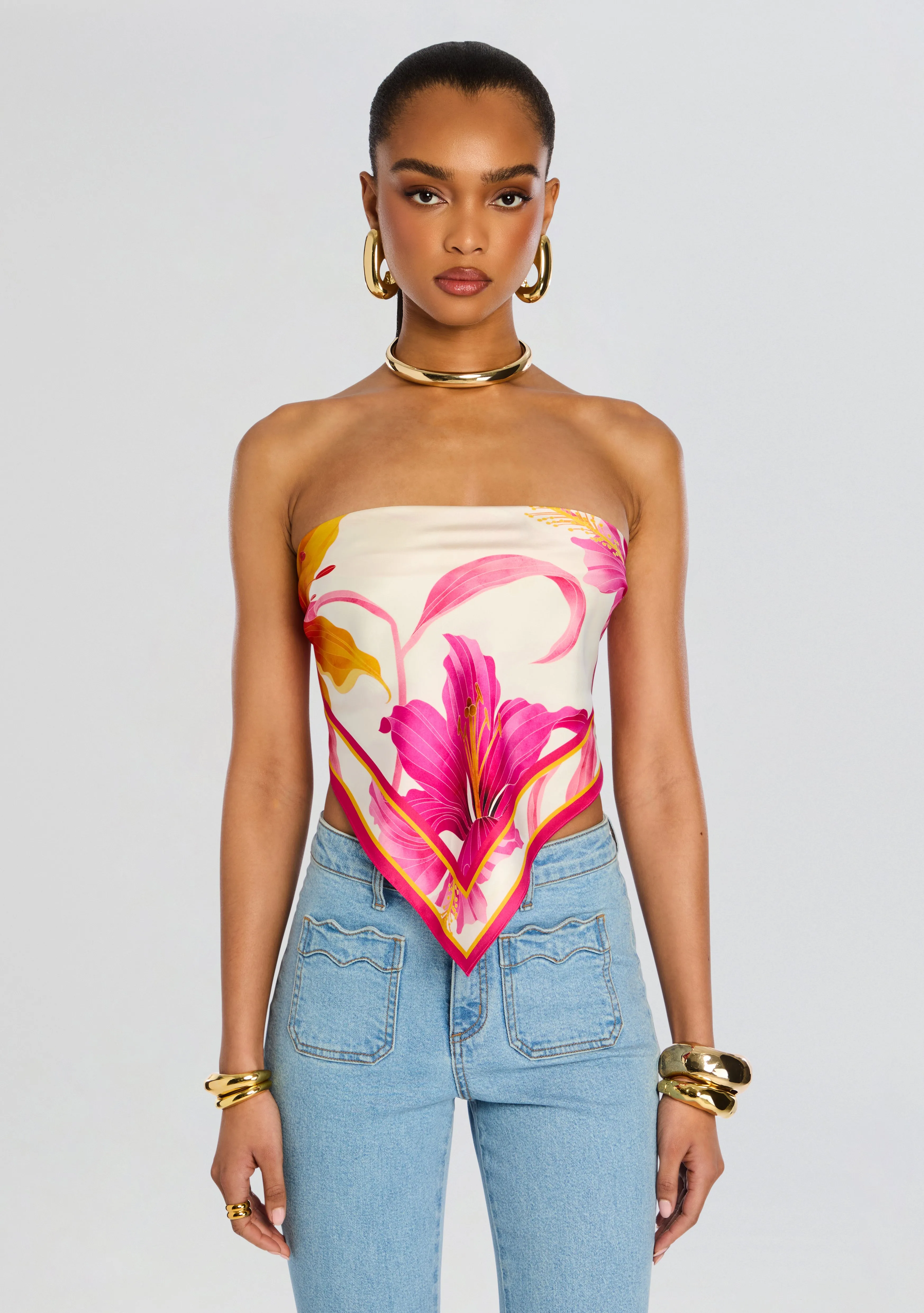 Alivia Silk Top sold by Retrofete