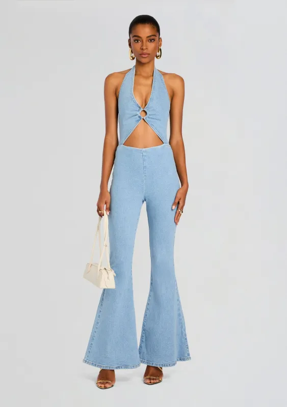 Kairi Denim Jumpsuit sold by Retrofete