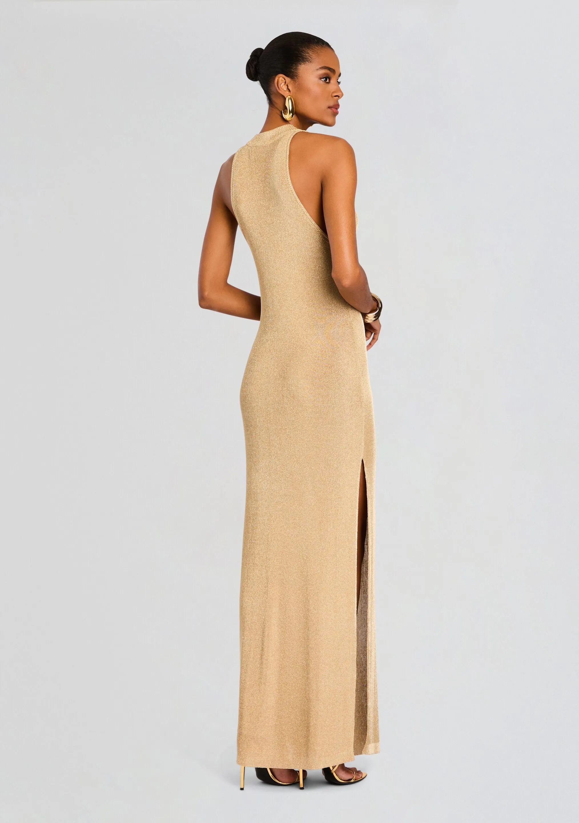 Henne Metallic Knit Maxi Dress sold by Retrofete product image thumbnail 4