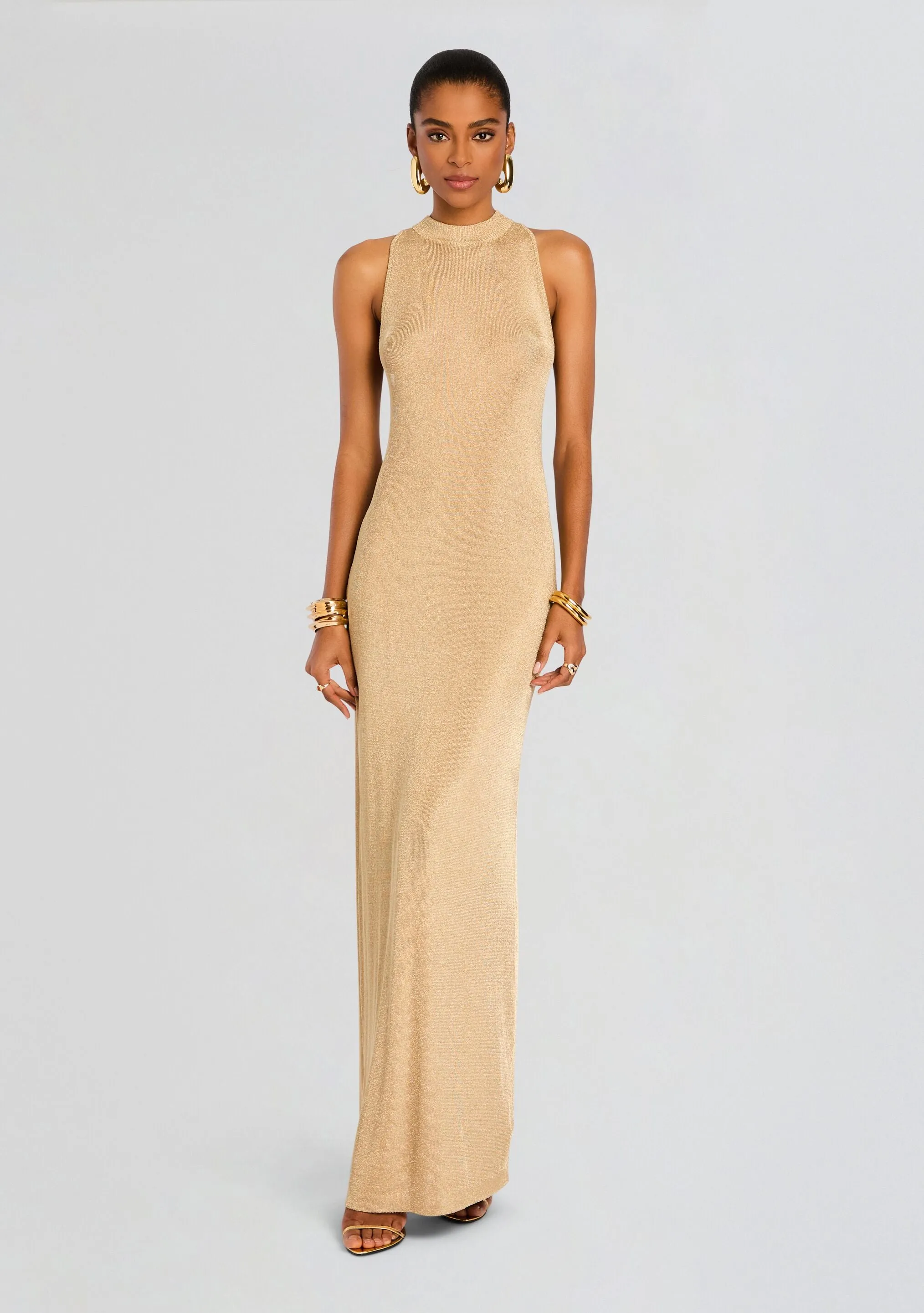 Henne Metallic Knit Maxi Dress sold by Retrofete product image thumbnail 5