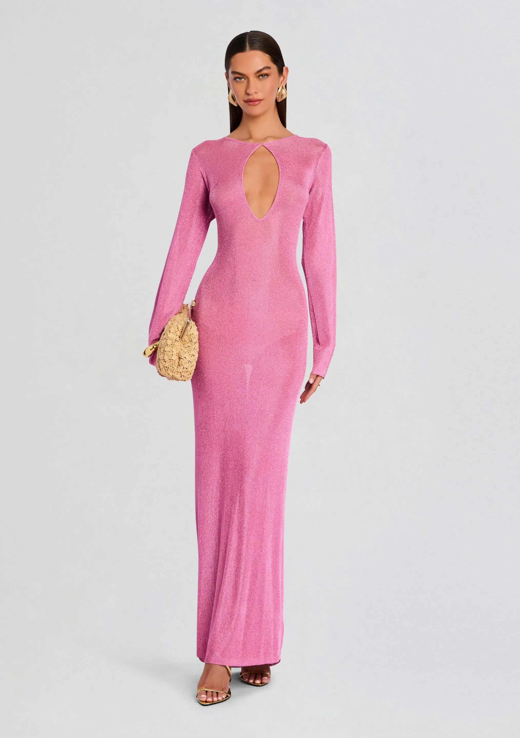 Carmel Metallic Knit Maxi Dress sold by Retrofete product image thumbnail 5