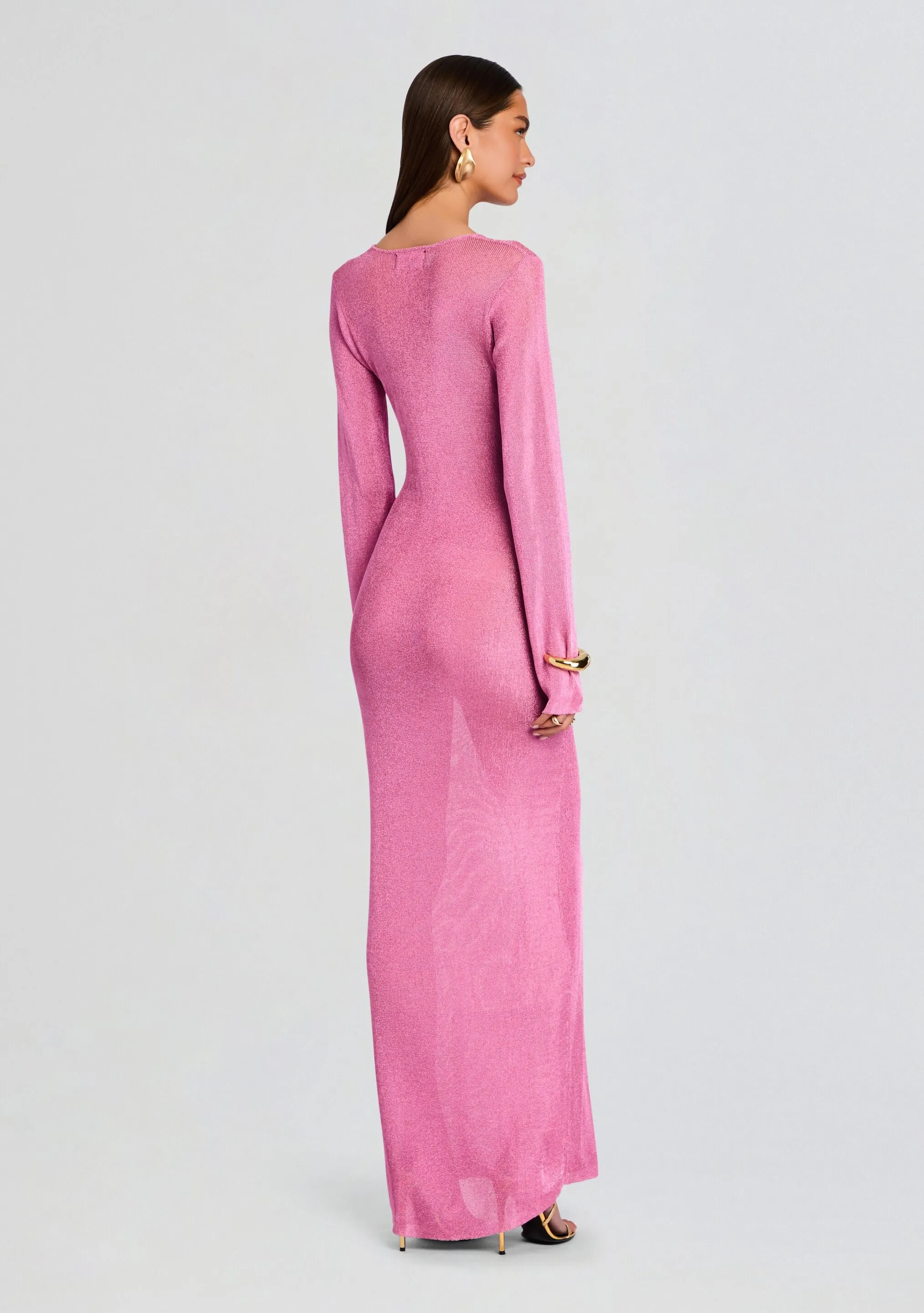 Carmel Metallic Knit Maxi Dress sold by Retrofete product image thumbnail 4