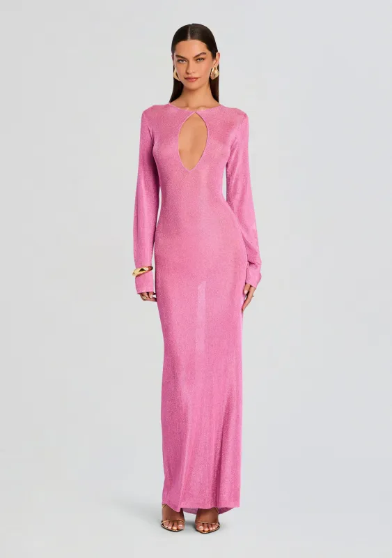 Carmel Metallic Knit Maxi Dress sold by Retrofete