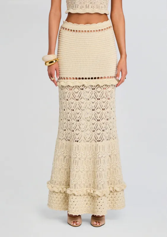 Magdalena Crochet Skirt sold by Retrofete