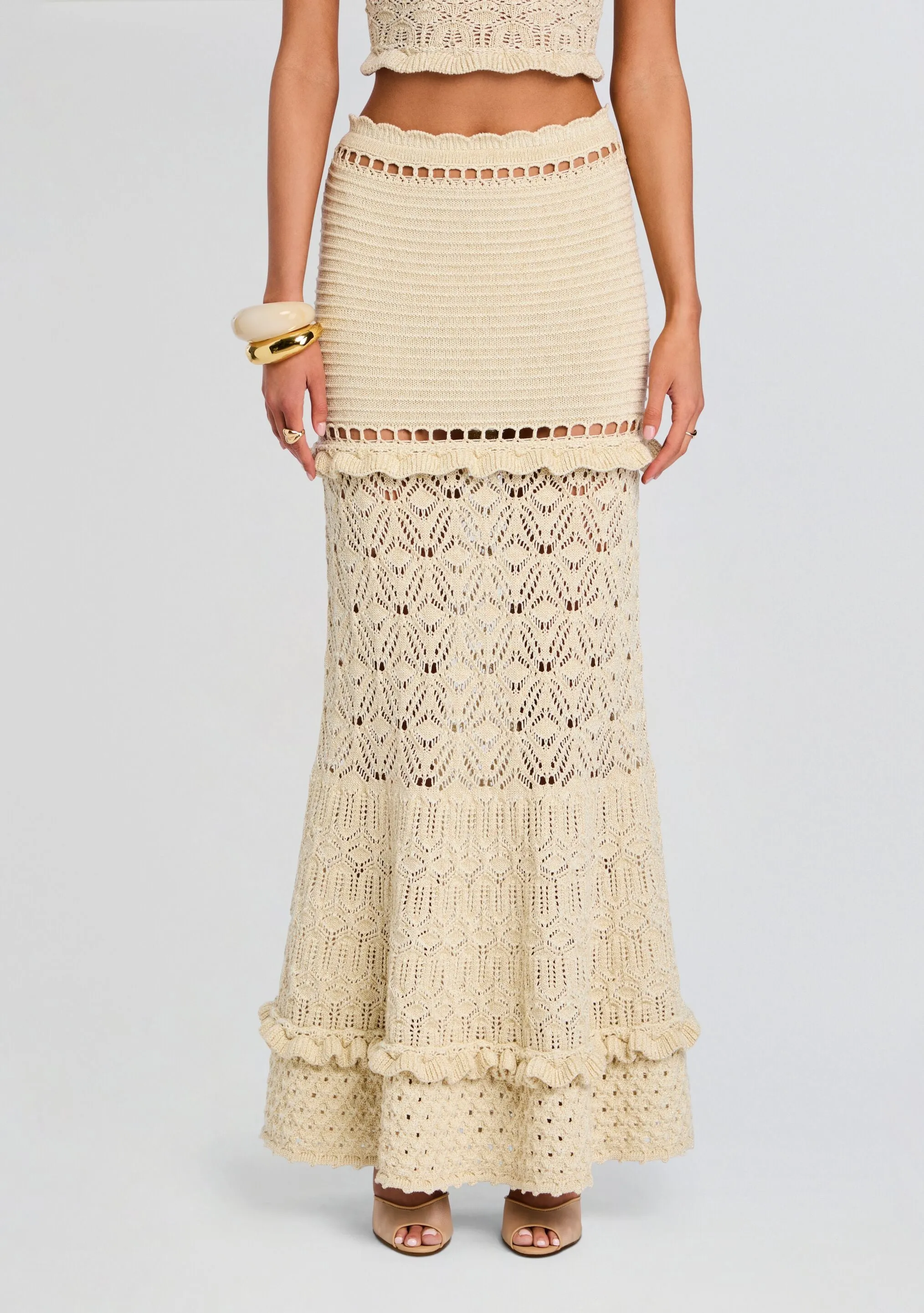 Magdalena Crochet Skirt sold by Retrofete