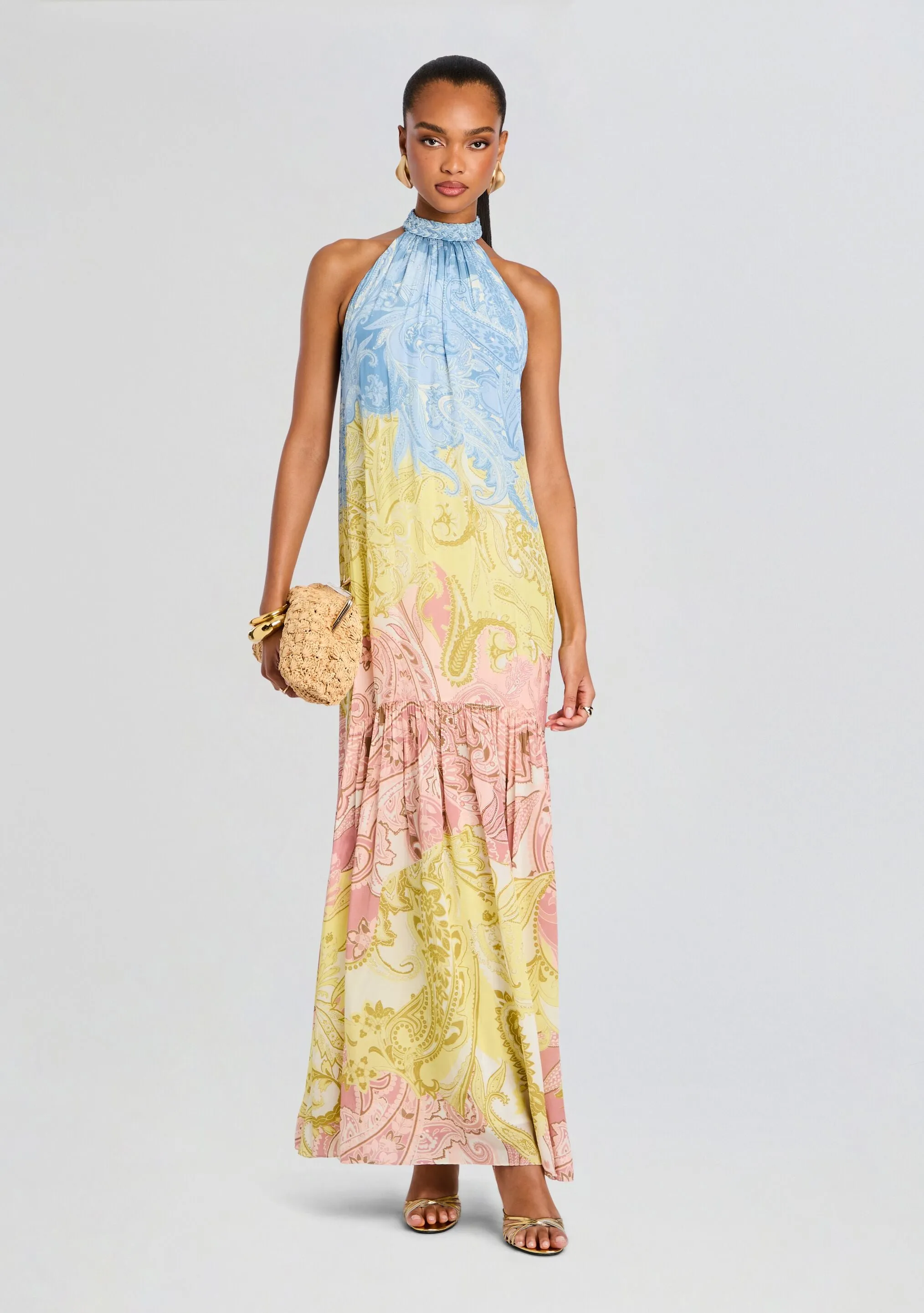 Fiza Halter Long Dress sold by Retrofete