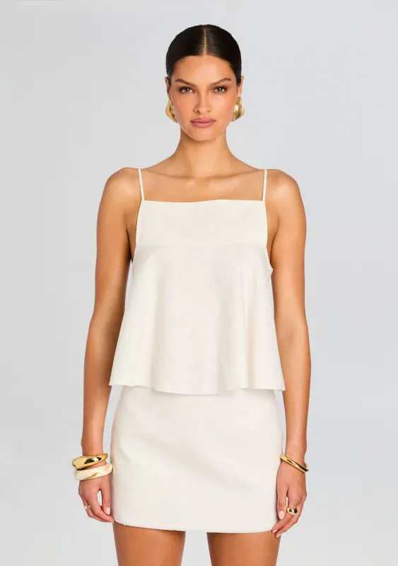 Miley Linen Top sold by Retrofete