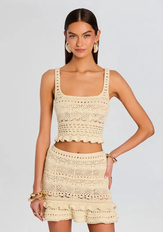Damira Crochet Top sold by Retrofete