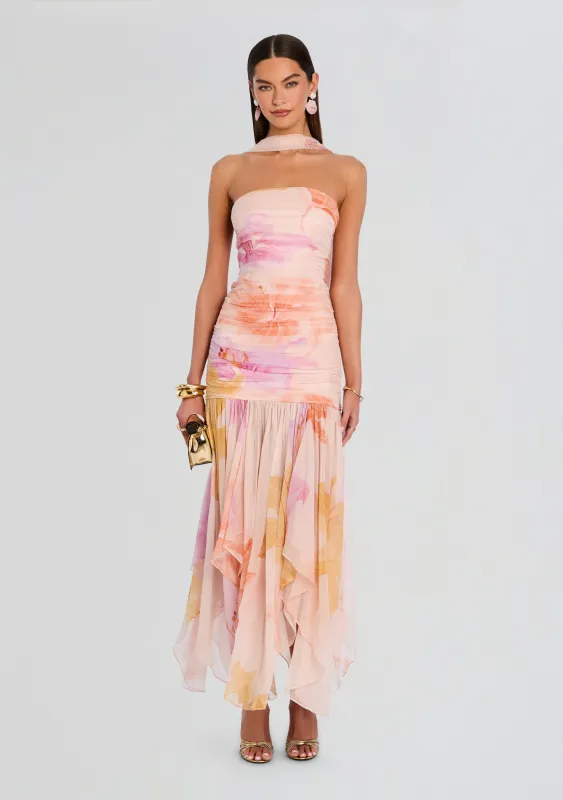 Teryn Silk Chiffon Dress sold by Retrofete