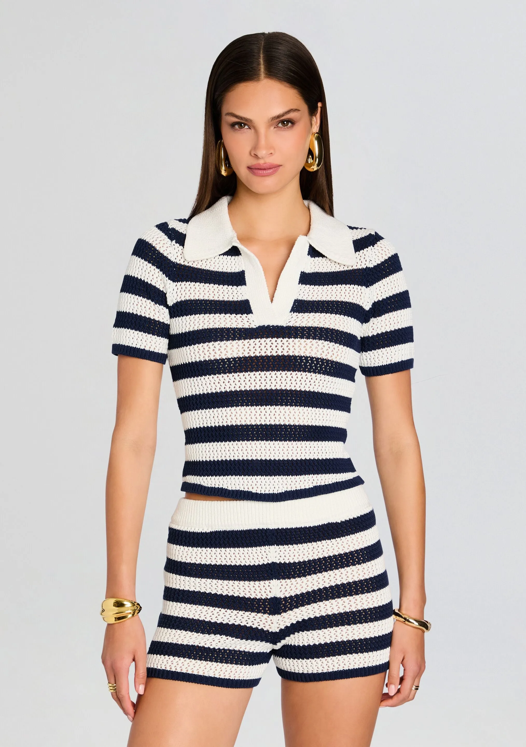 Pax Crochet Polo Top sold by Retrofete