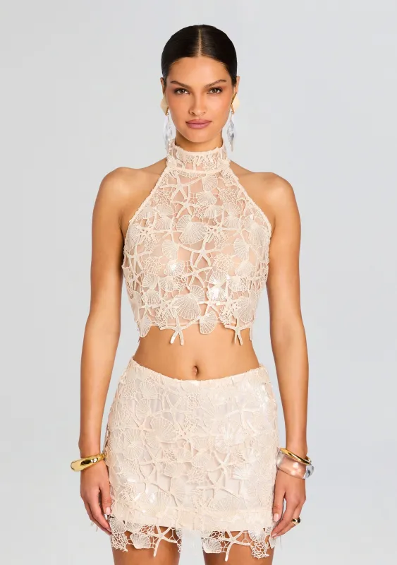 Louelle Sequin Top sold by Retrofete