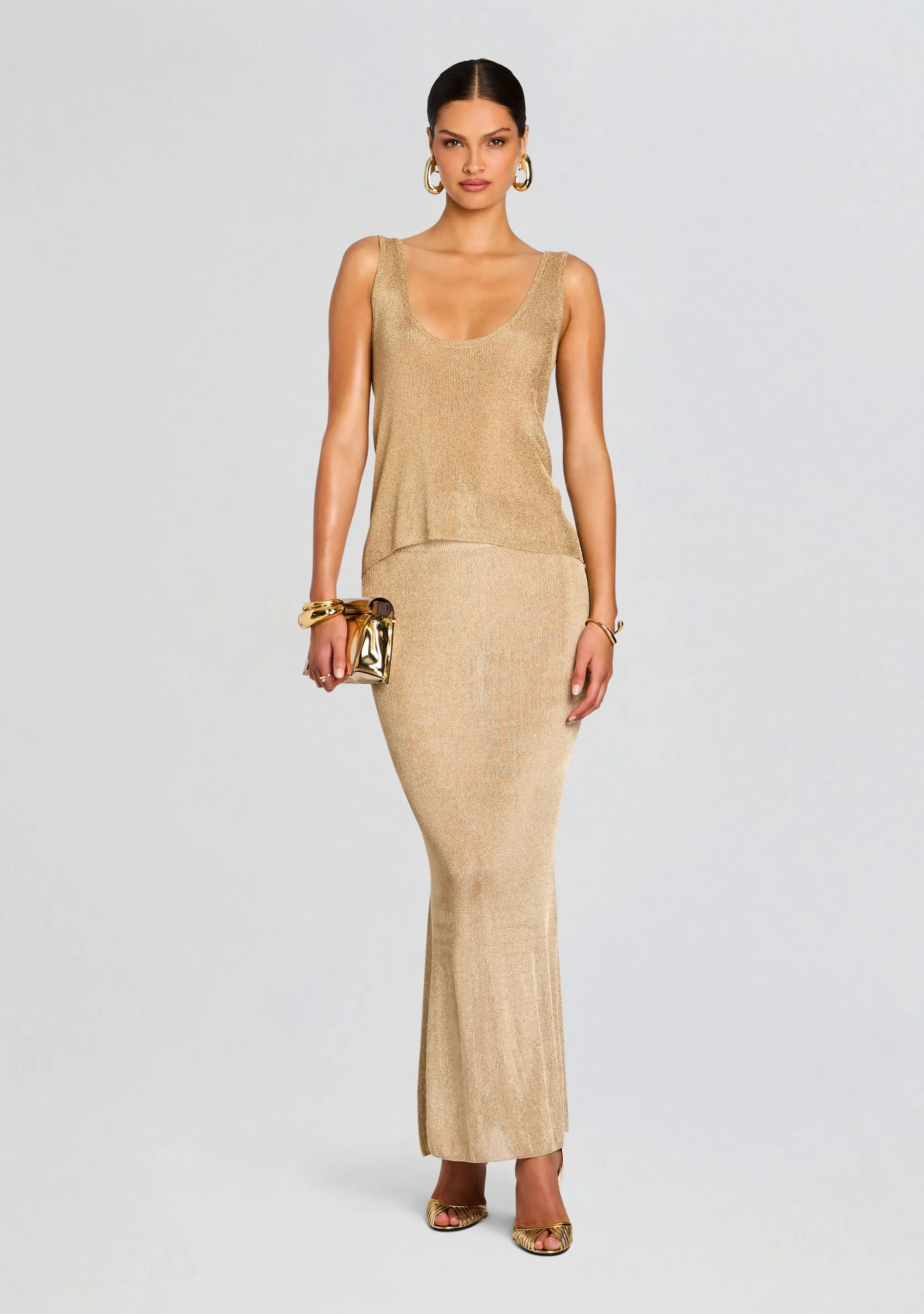 Hero Metallic Knit Tank sold by Retrofete product image thumbnail 5