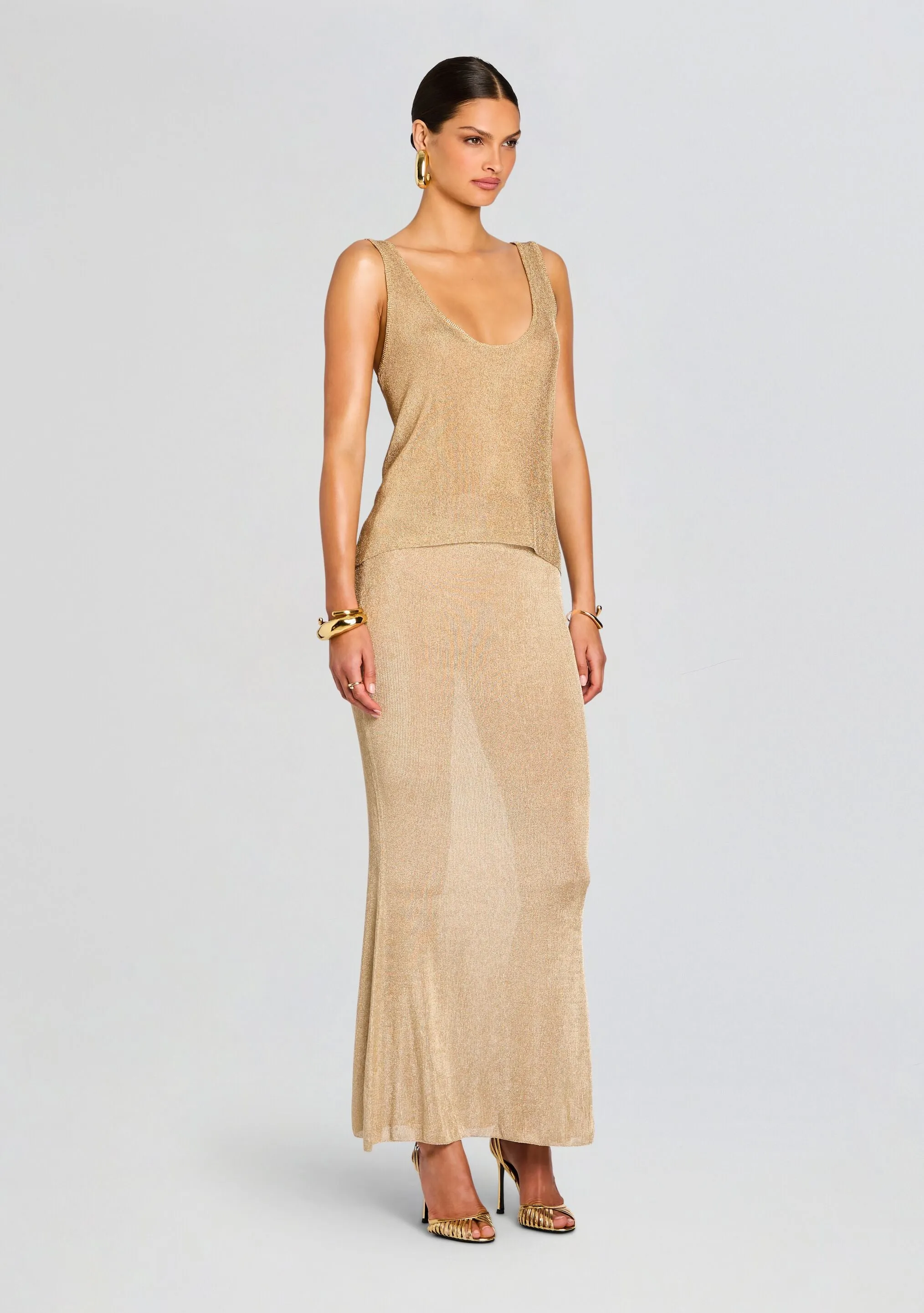 Hero Metallic Knit Tank sold by Retrofete product image thumbnail 4