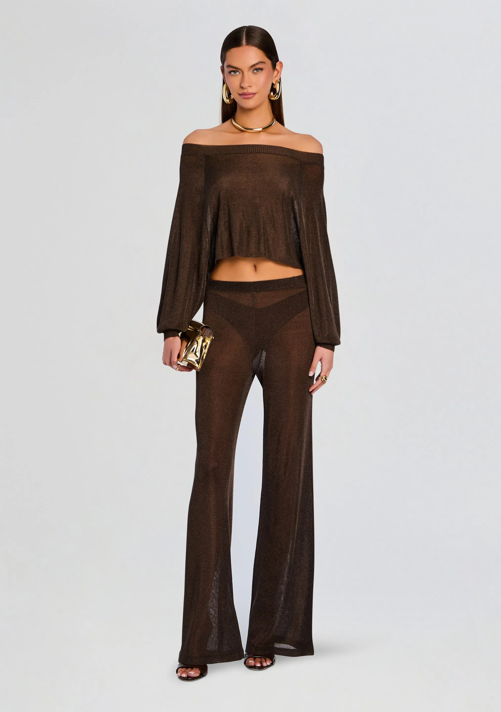 Sheldon Metallic Knit Pant sold by Retrofete product image thumbnail 5