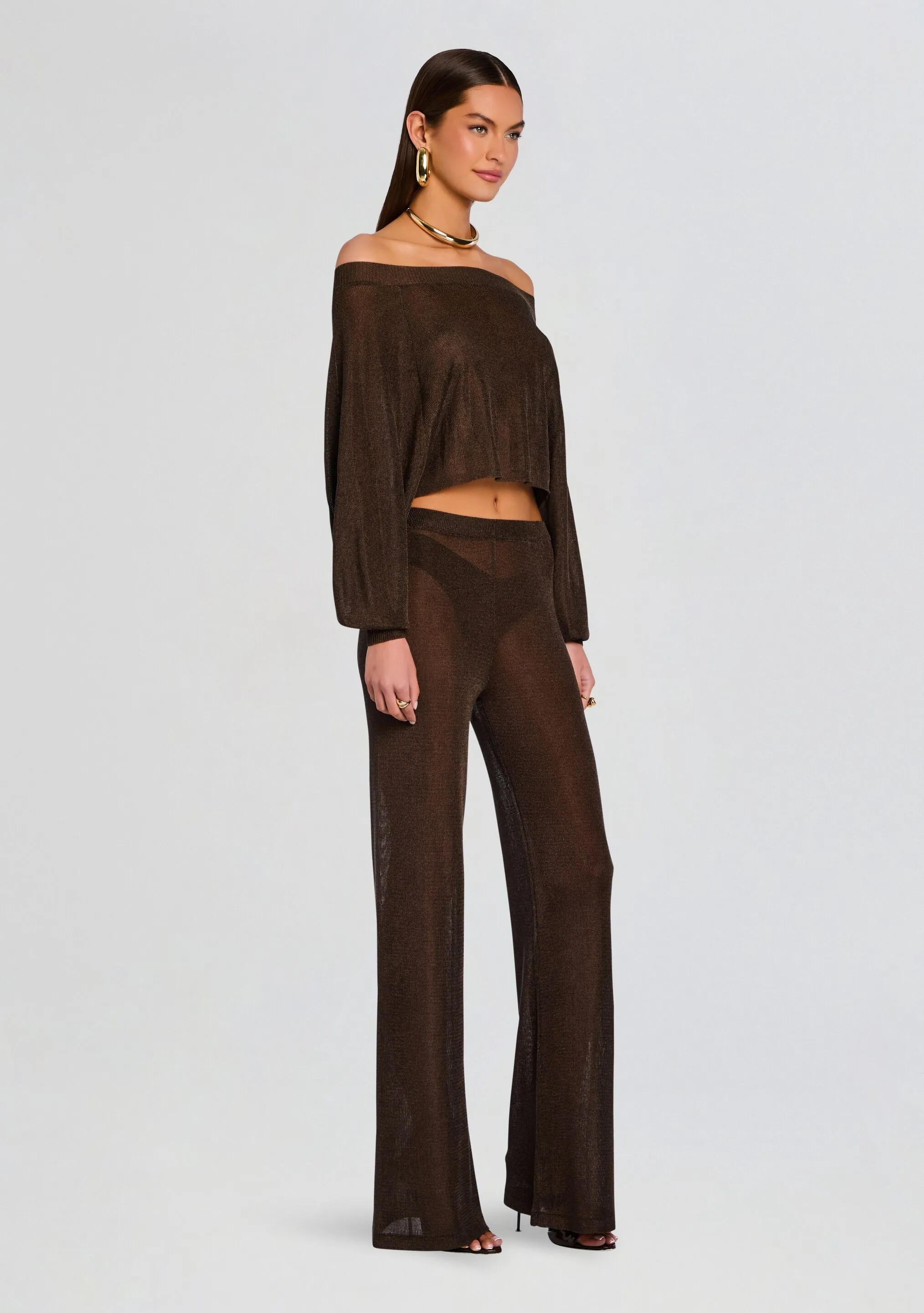 Sheldon Metallic Knit Pant sold by Retrofete product image thumbnail 3