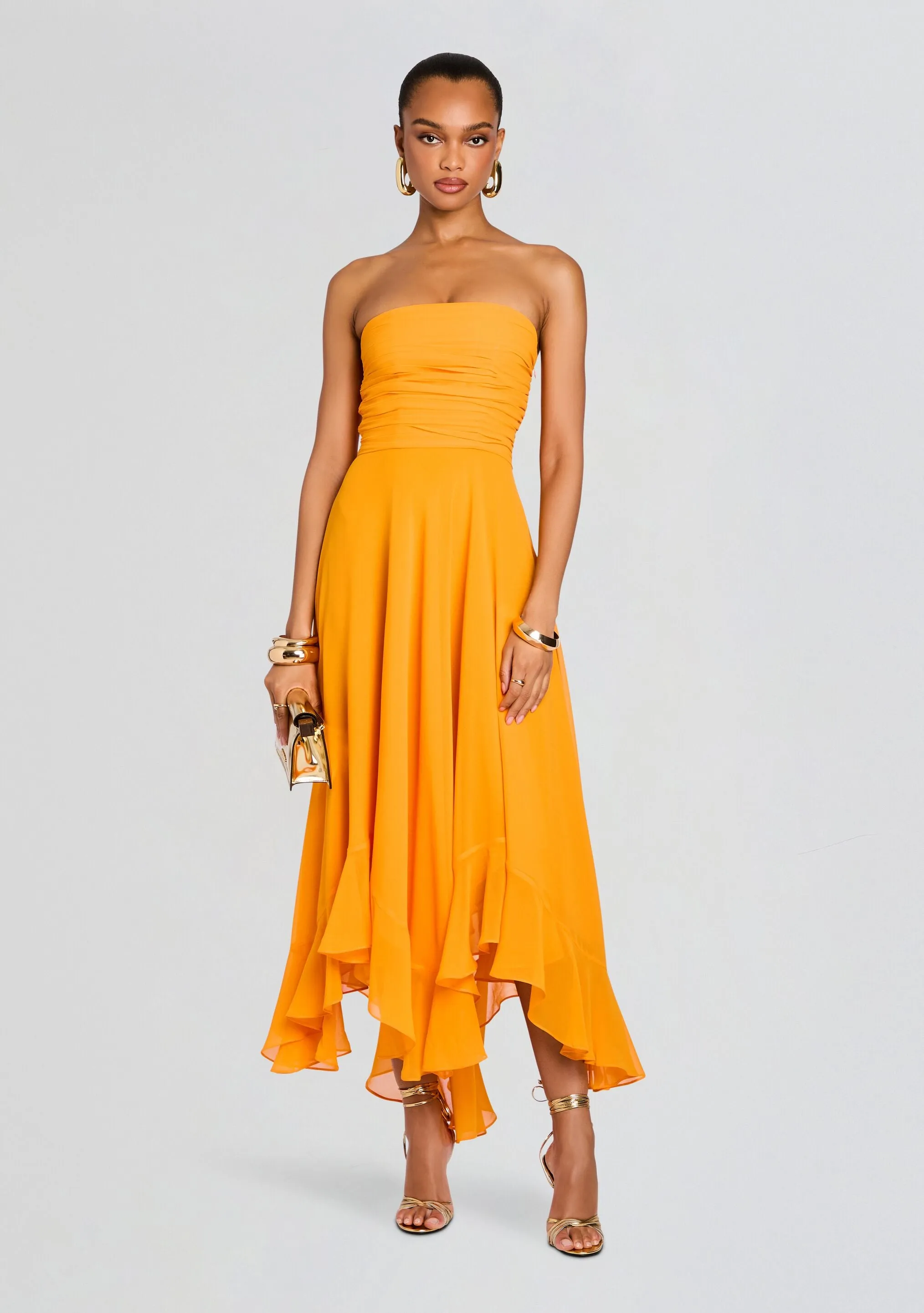 Louisa Chiffon Dress sold by Retrofete