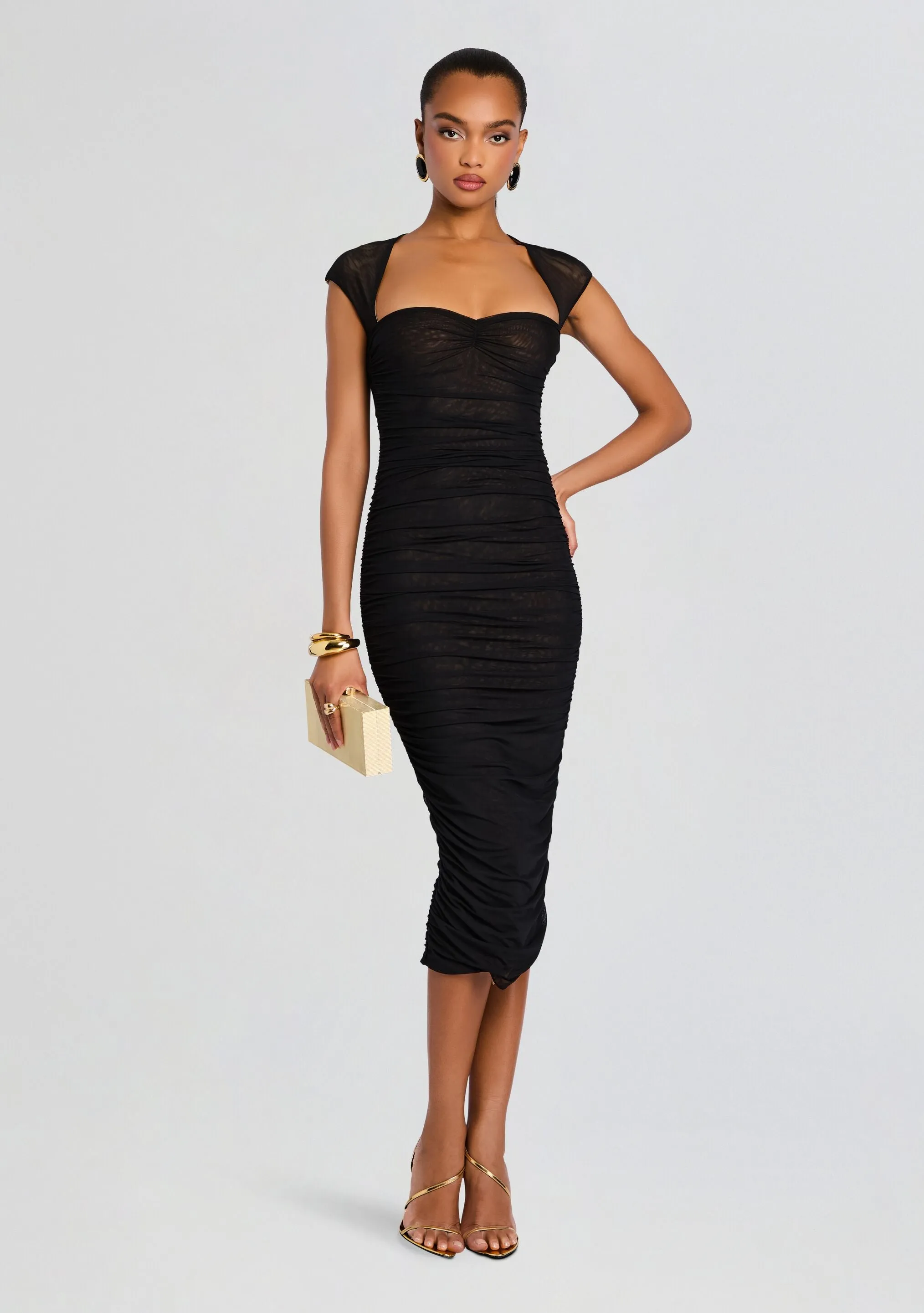 Kylie Mesh Midi Dress sold by Retrofete product image thumbnail 5