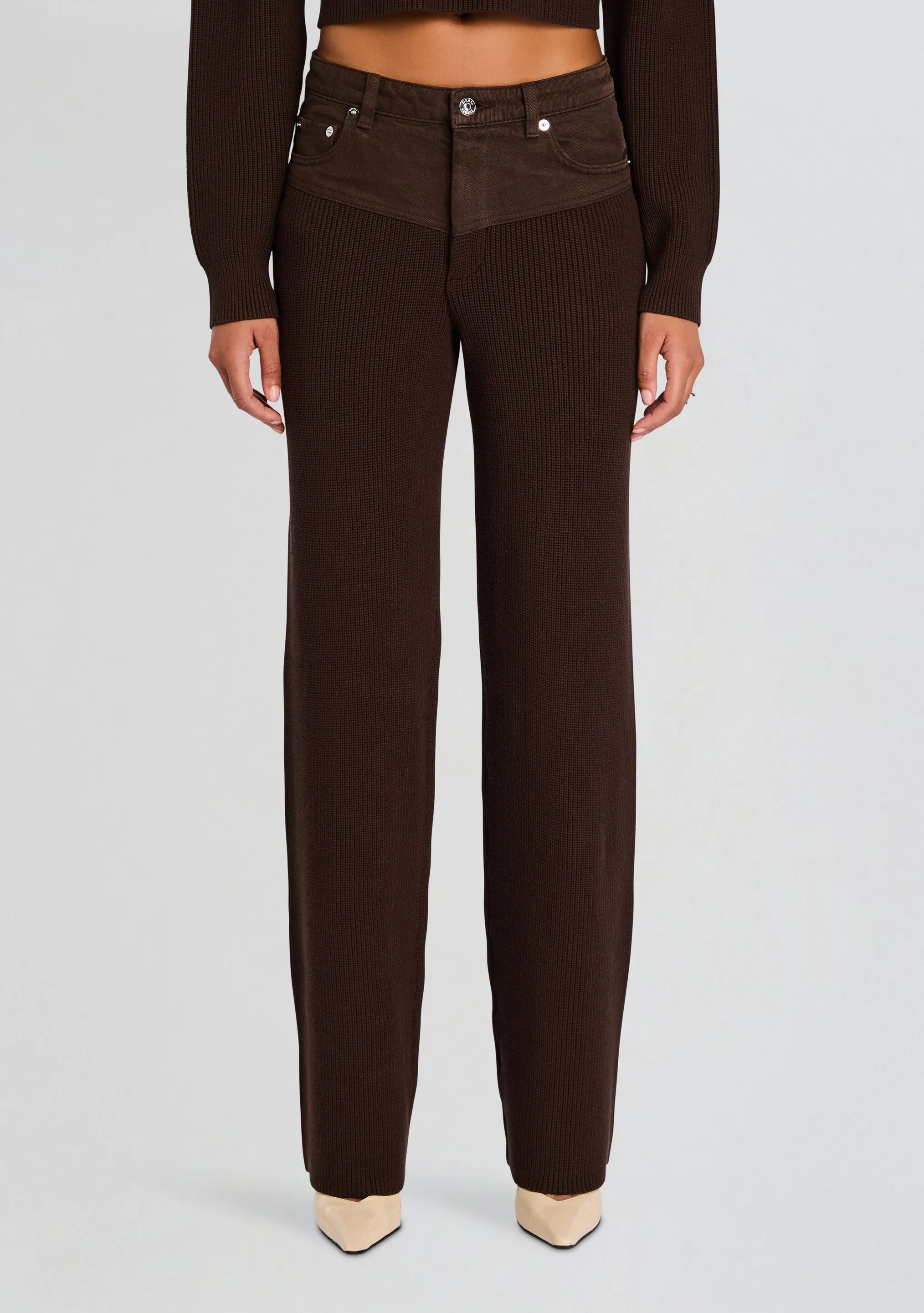 Chani Knit Denim Pant sold by Retrofete