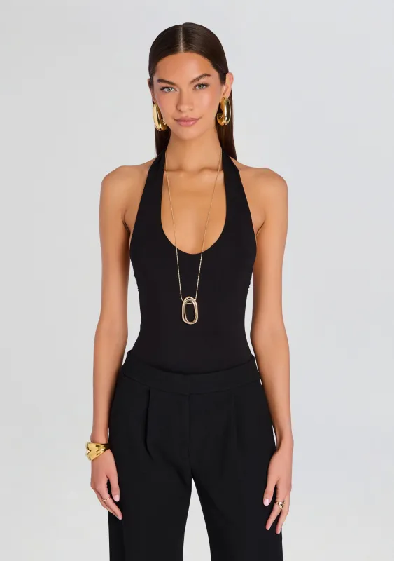 Bamboo Halter Bodysuit sold by Retrofete