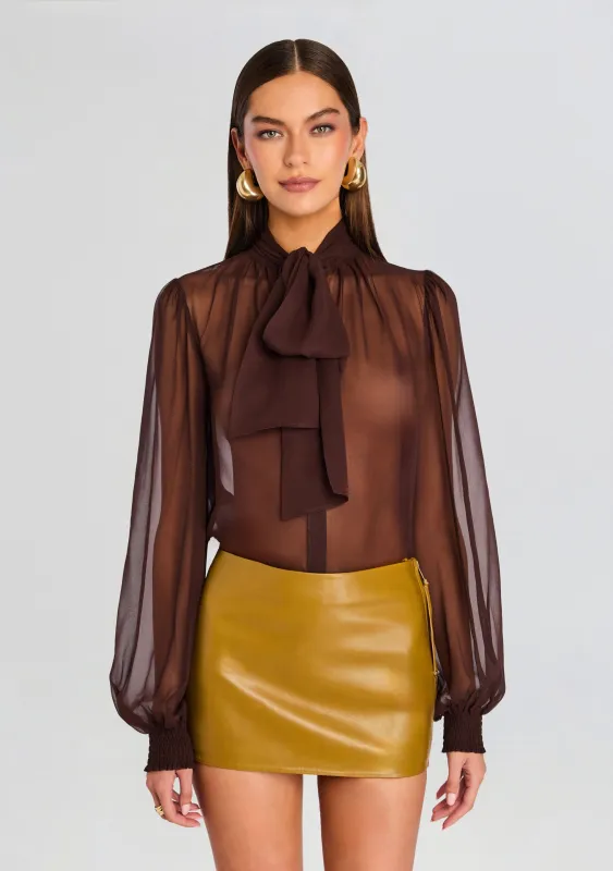 Hasli Silk Chiffon Top sold by Retrofete