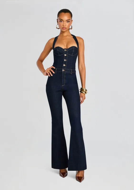 Irma Denim Jumpsuit sold by Retrofete