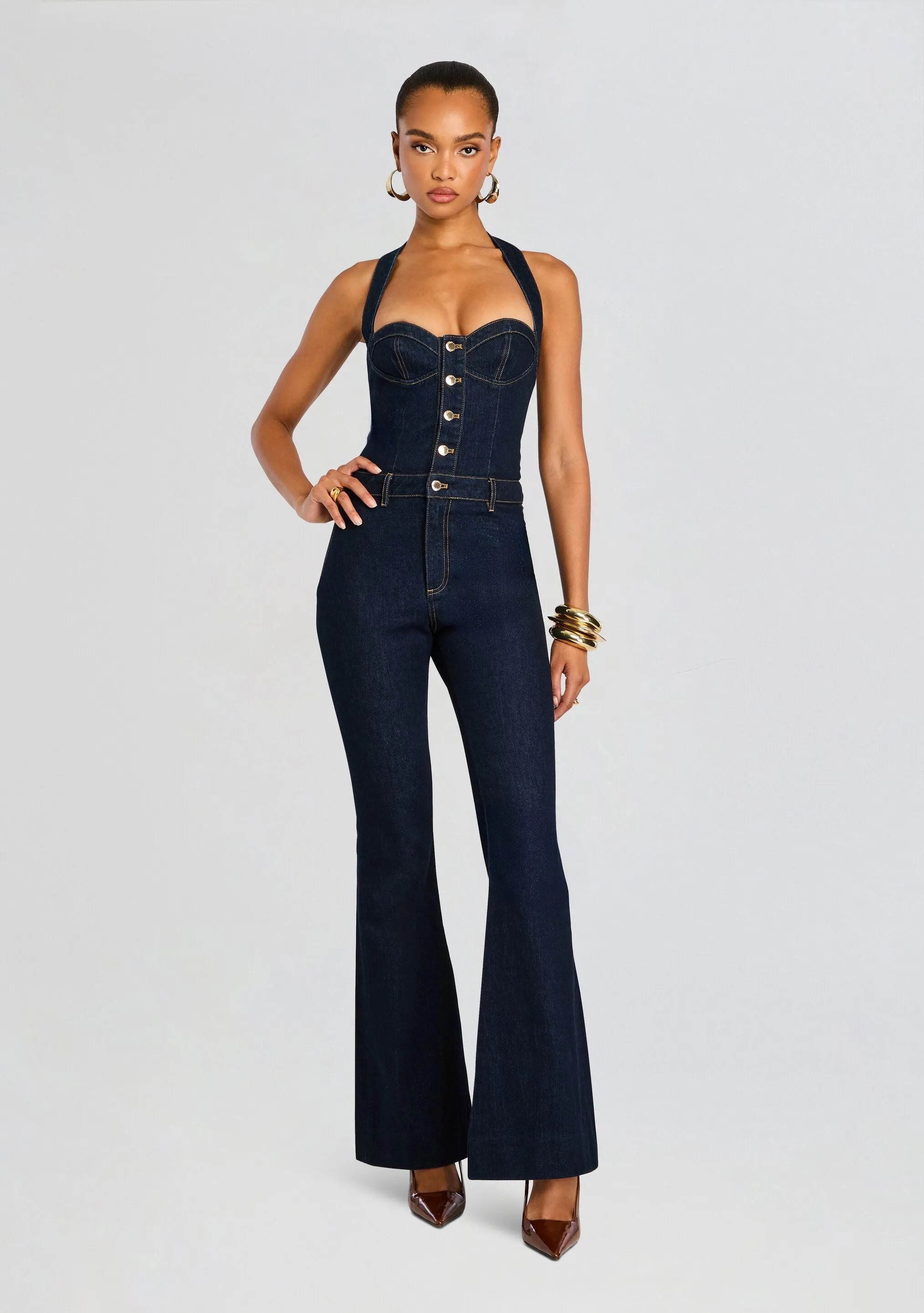 Irma Denim Jumpsuit sold by Retrofete