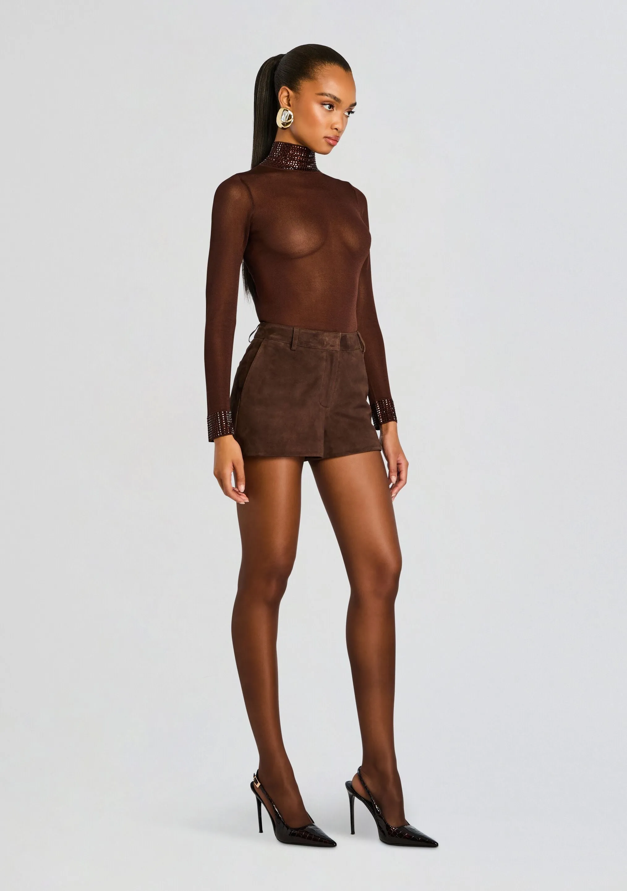 Naya Suede Leather Short sold by Retrofete product image thumbnail 3