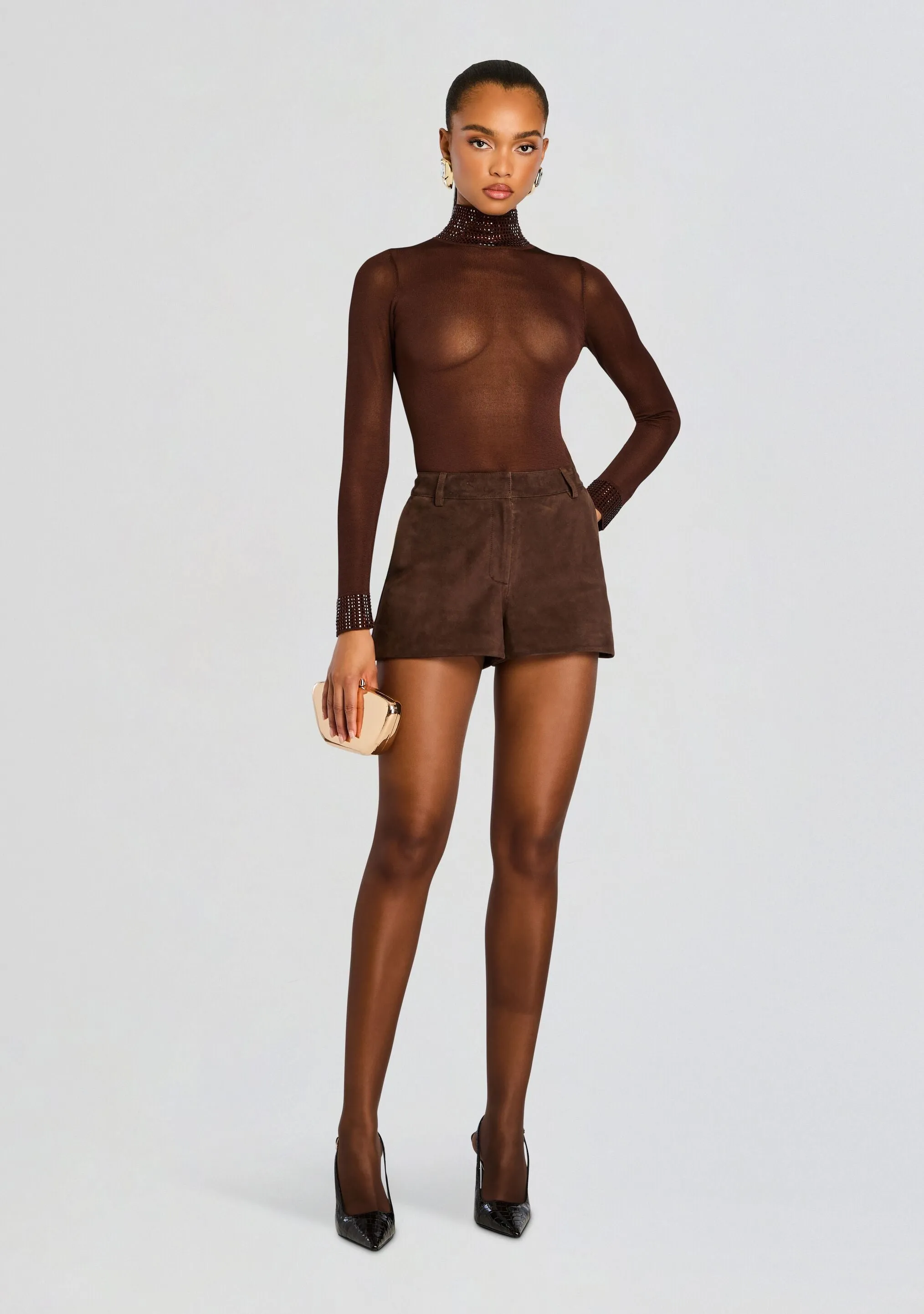 Naya Suede Leather Short sold by Retrofete product image thumbnail 5
