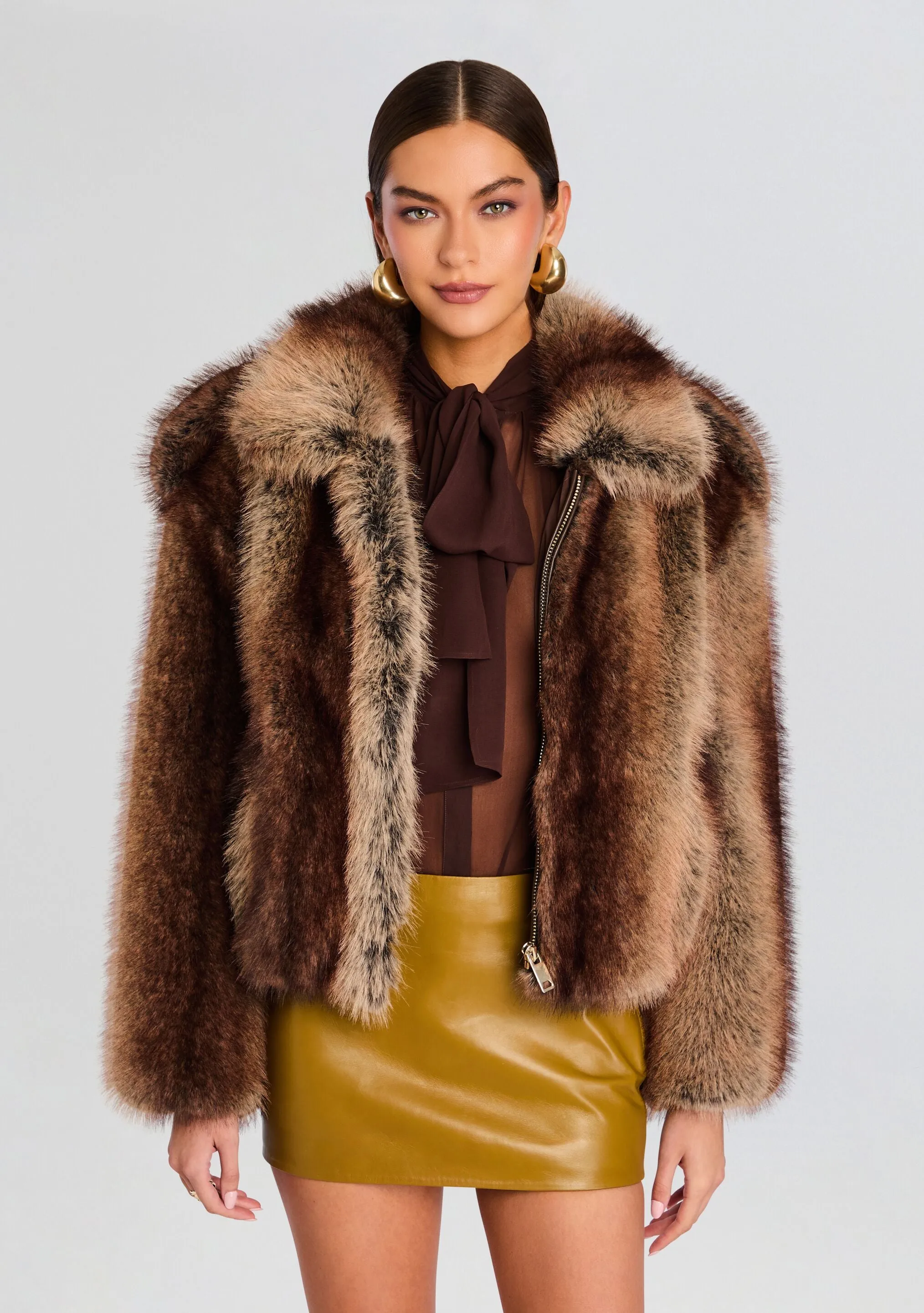 Segrid Faux Fur Bomber sold by Retrofete