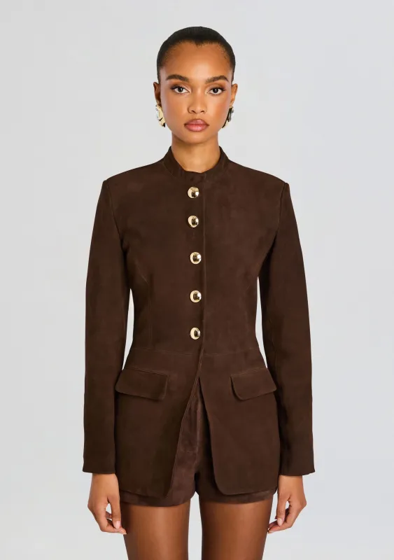 Callandra Suede Leather Jacket sold by Retrofete