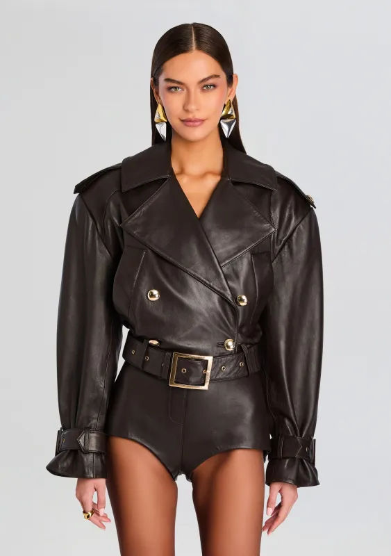 Malene Leather Jacket sold by Retrofete