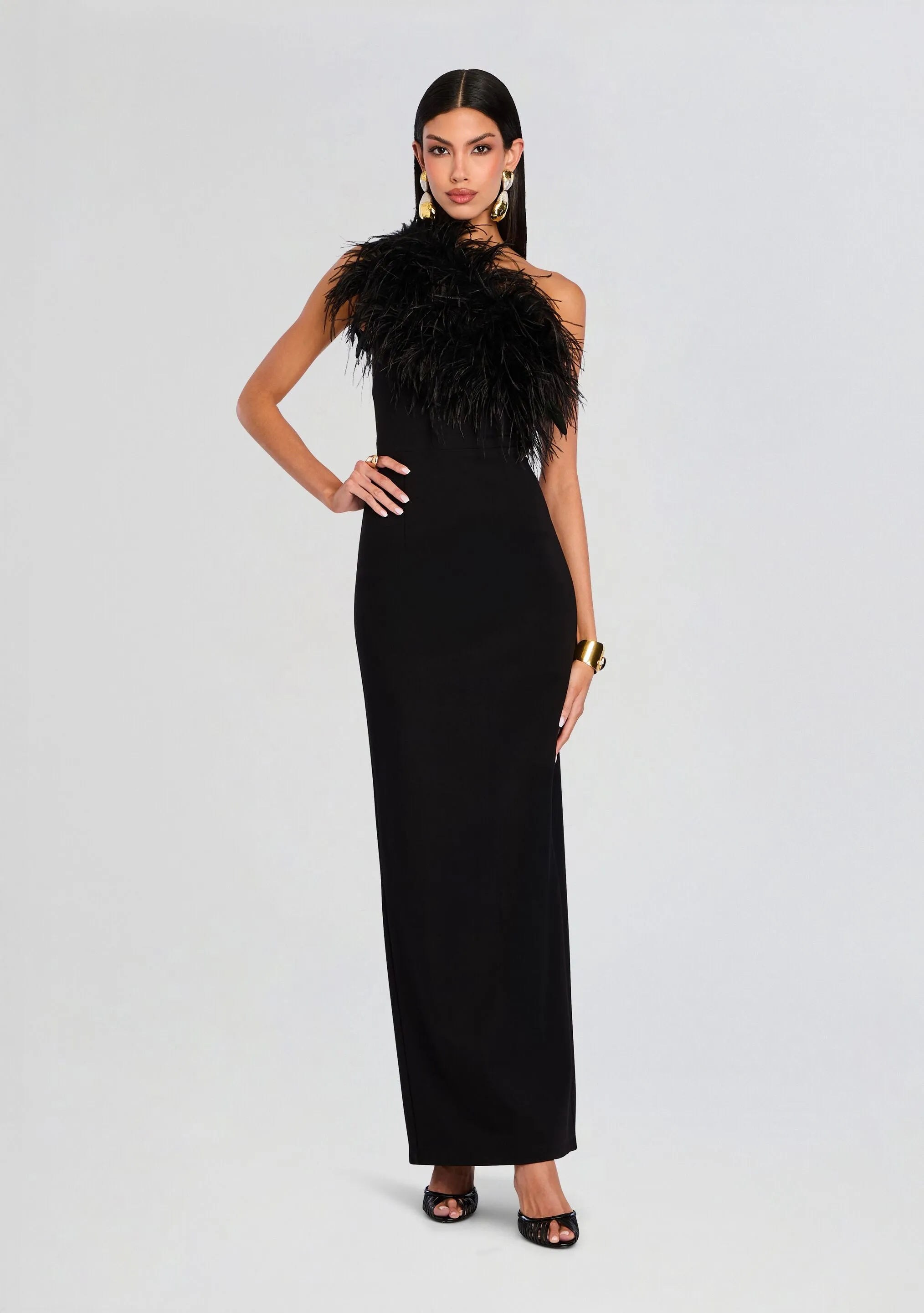 Blair Feather Gown sold by Retrofete