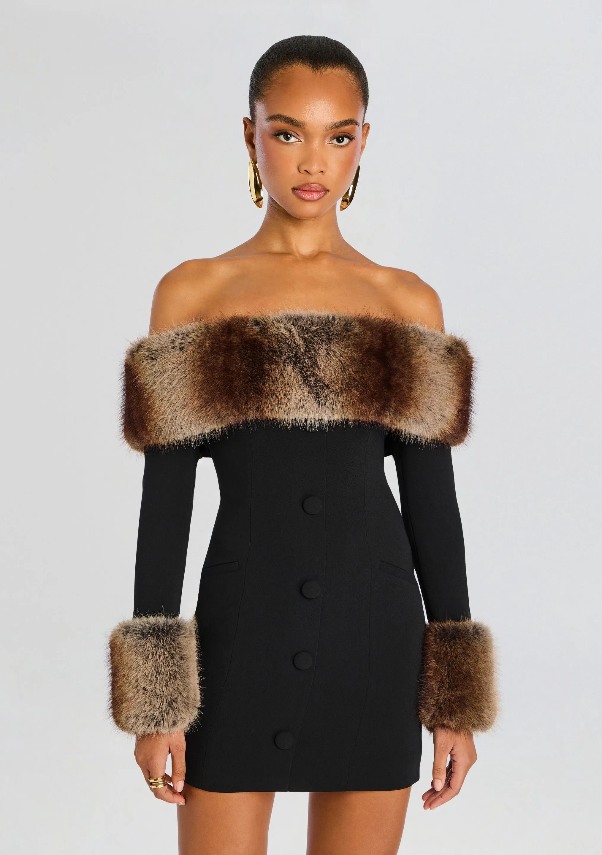 Elspeth Faux Fur Dress sold by Retrofete product image thumbnail 5
