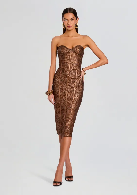 Charlize Coated Knit Dress sold by Retrofete