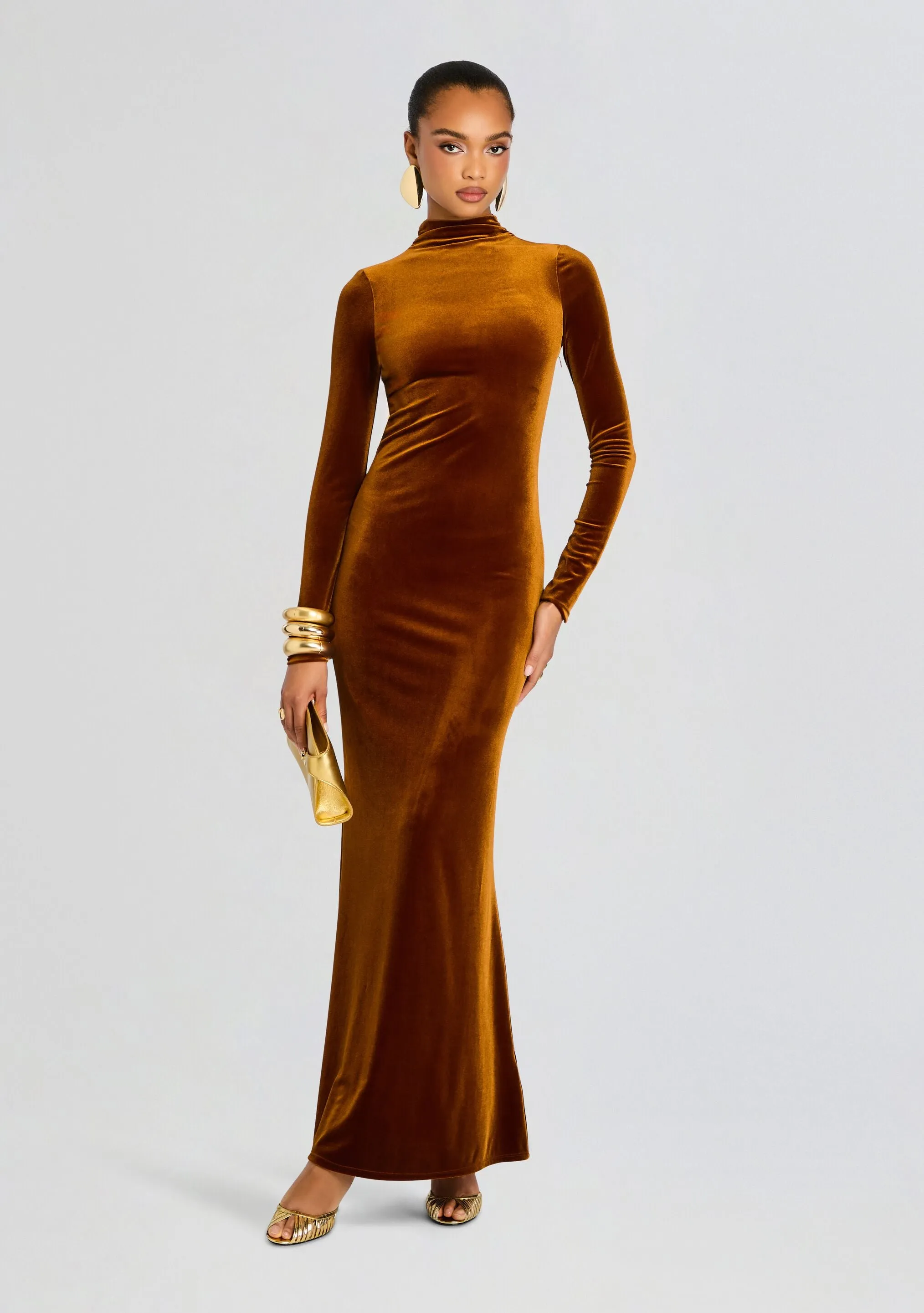 Viola Velvet Maxi Dress sold by Retrofete product image thumbnail 5