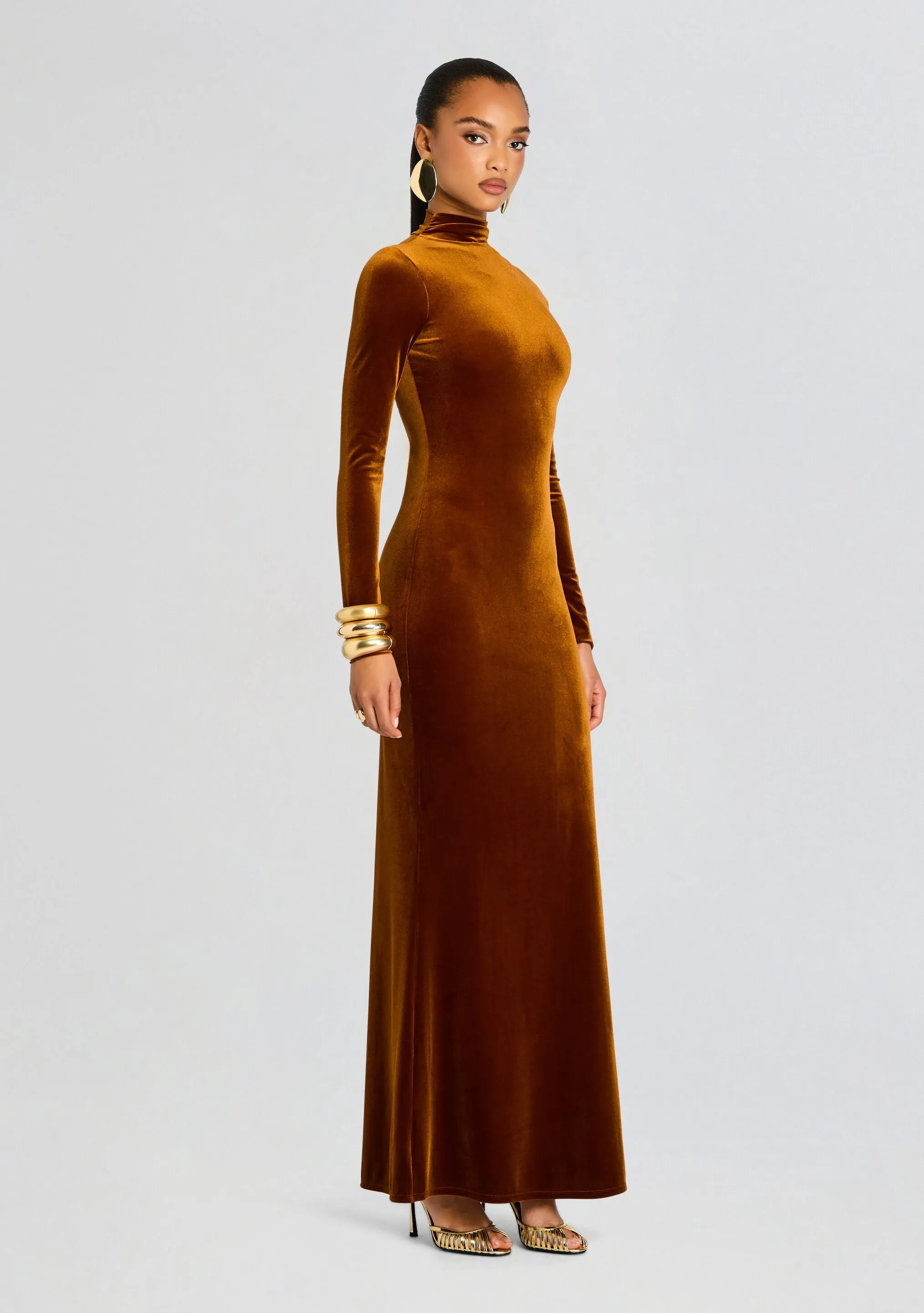 Viola Velvet Maxi Dress sold by Retrofete product image thumbnail 3