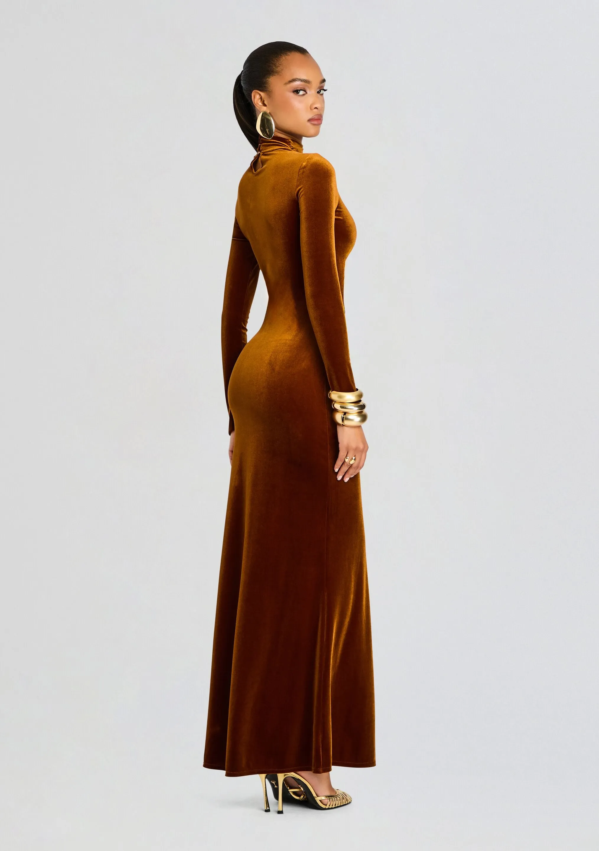 Viola Velvet Maxi Dress sold by Retrofete product image thumbnail 4