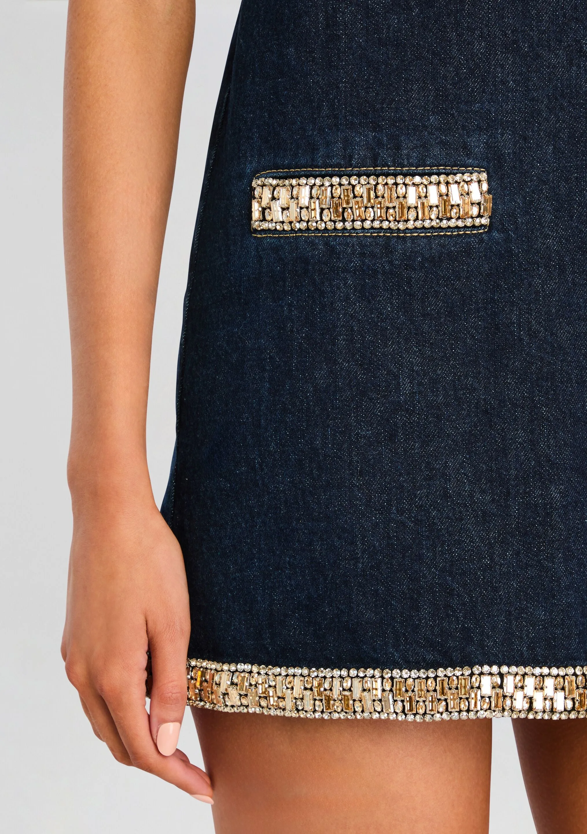 Dorte Denim Embellished Dress sold by Retrofete product image thumbnail 2