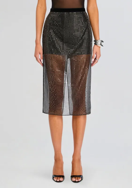 Kitty Embellished Skirt sold by Retrofete