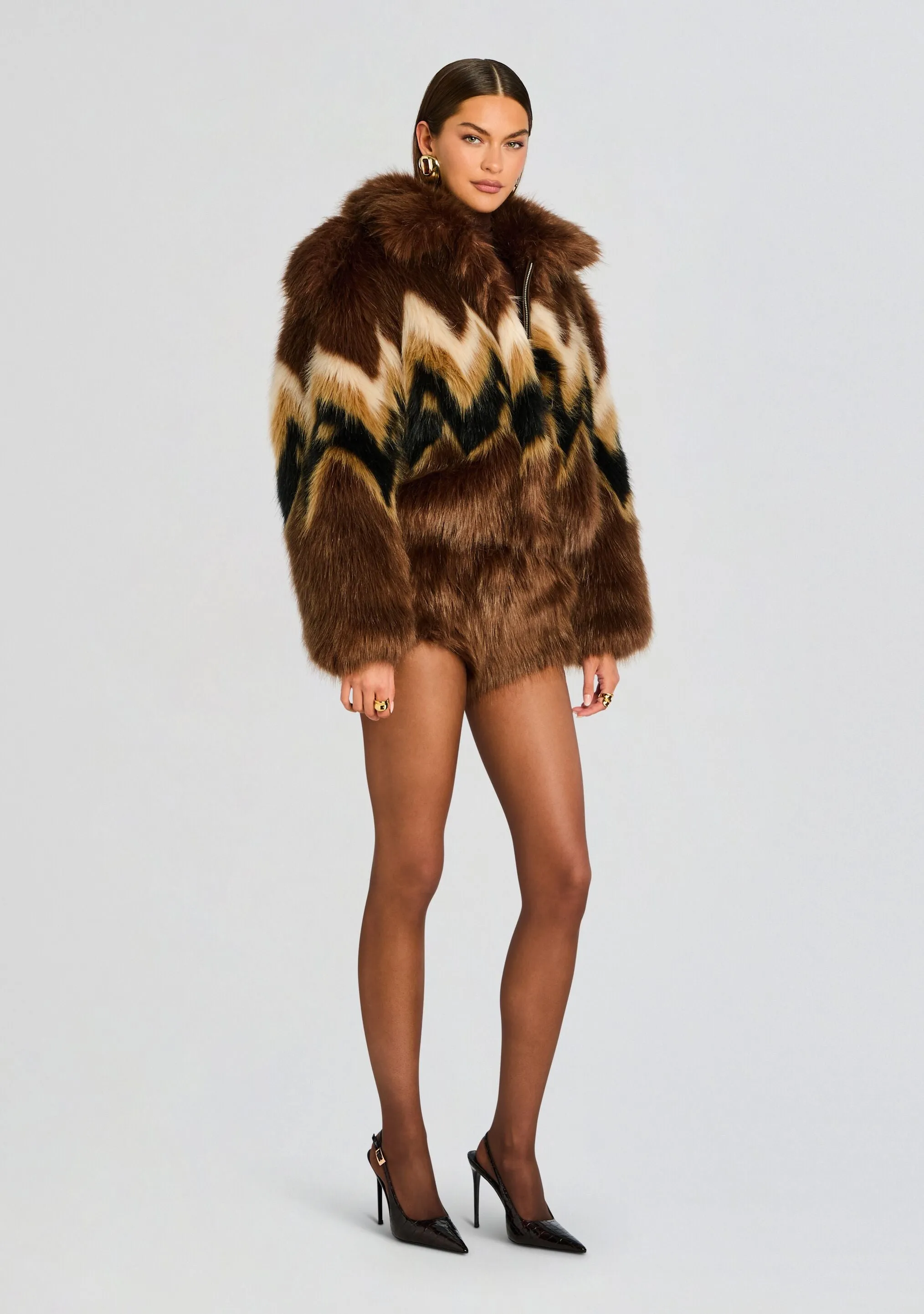 Ismay Faux Fur Bomber sold by Retrofete product image thumbnail 3