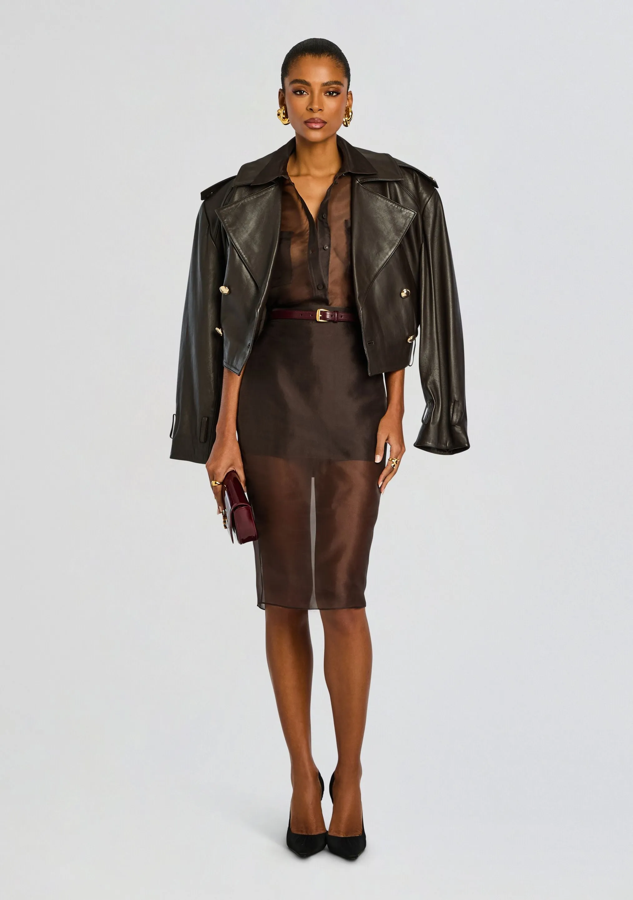 Elda Silk Midi Skirt sold by Retrofete product image thumbnail 5