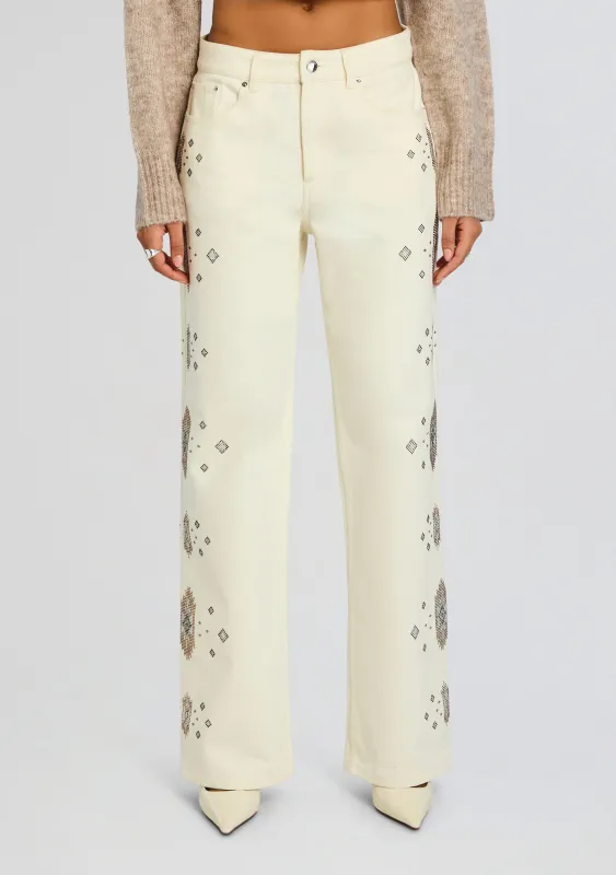 Marinda Embroidered Jean sold by Retrofete