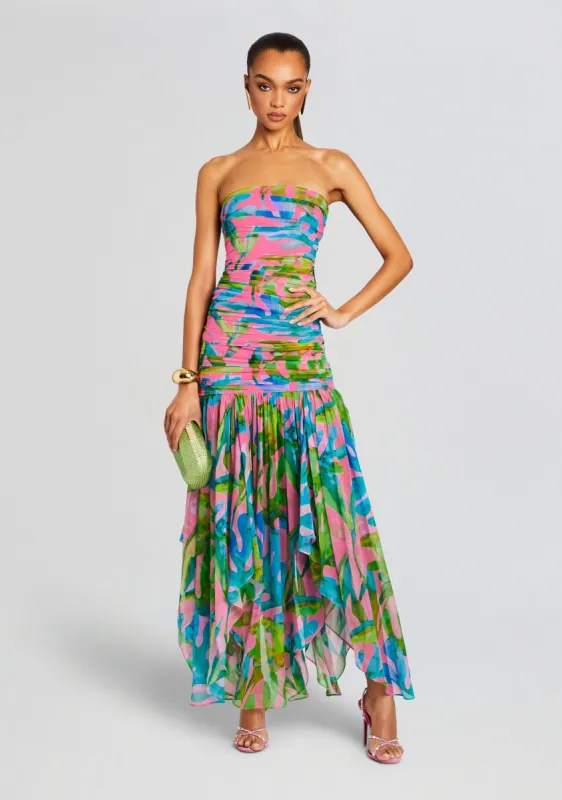 Teryn Silk Chiffon Dress sold by Retrofete