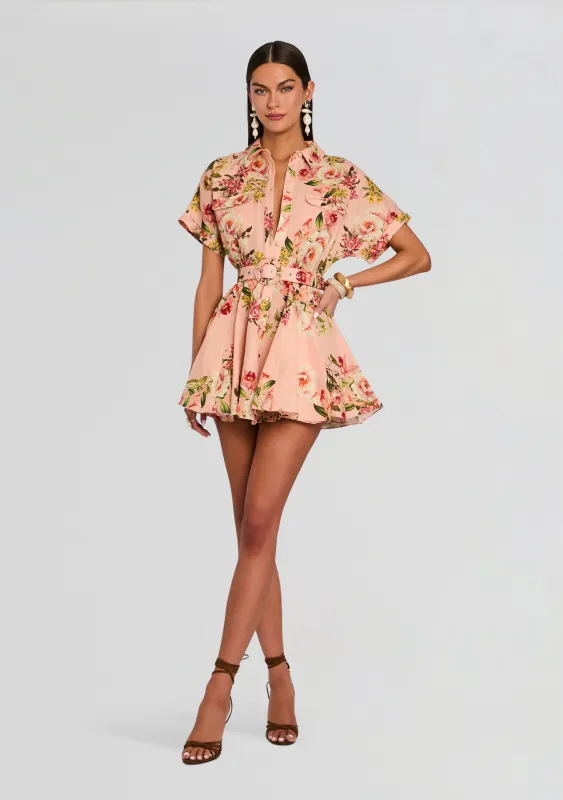 Ayla Short Dress With Belt Buckle made by Hemant & Nandita