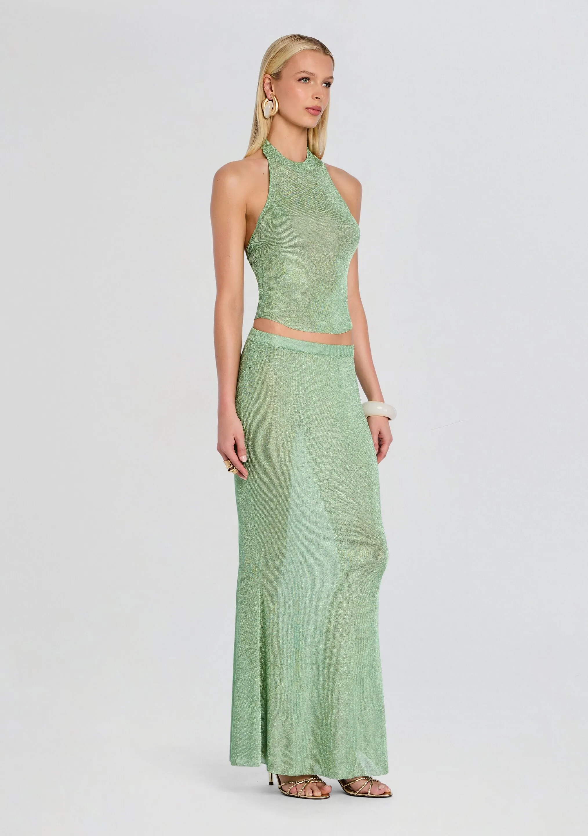 Minnie Metallic Knit Halter Top sold by Retrofete product image thumbnail 3