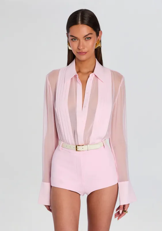 Meghan Panelled Silk Blouse made by Retrofete