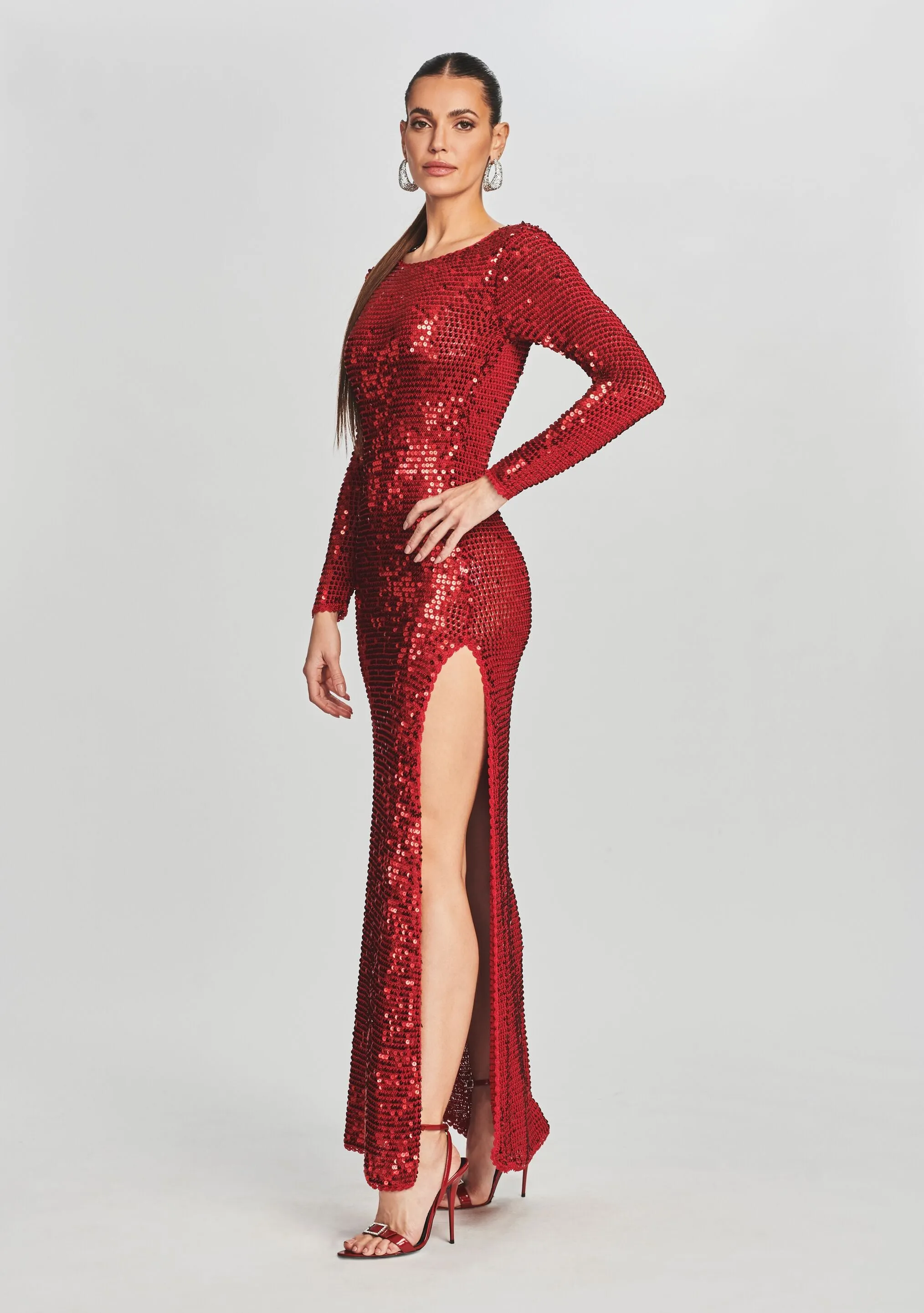 Alexa Sequin Crochet Dress sold by Retrofete product image thumbnail 3