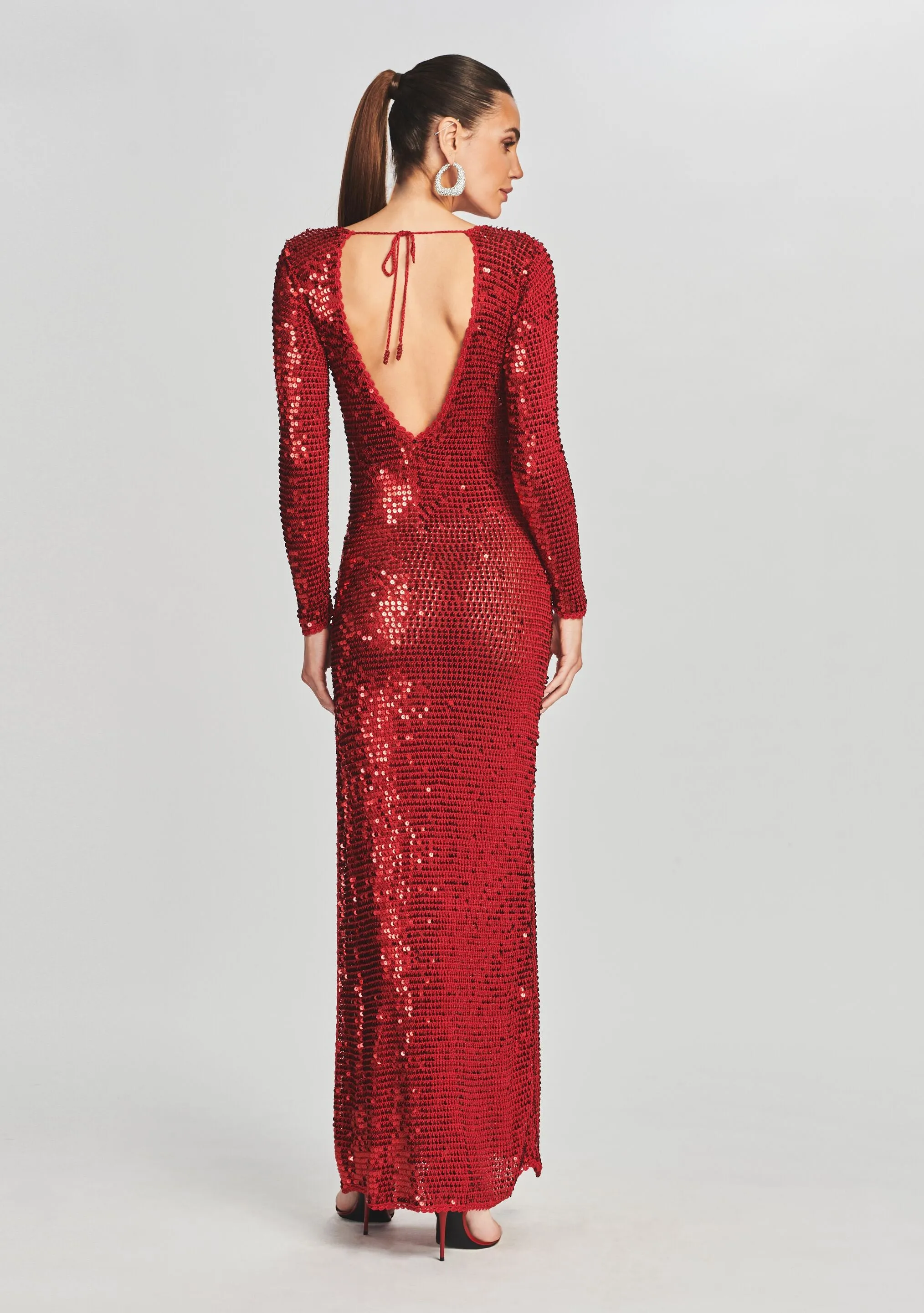 Alexa Sequin Crochet Dress sold by Retrofete product image thumbnail 4